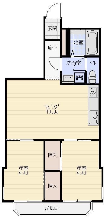 FEEL本町(2LDK/5階)の間取り写真