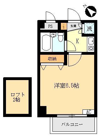 AQUA COAST 26(1K/3階)の間取り写真