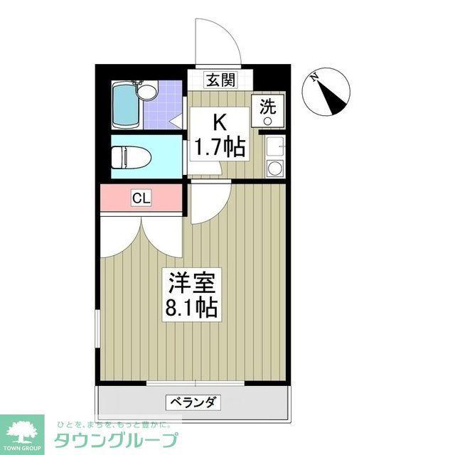 リブレス白井富士(1K/2階)の間取り写真
