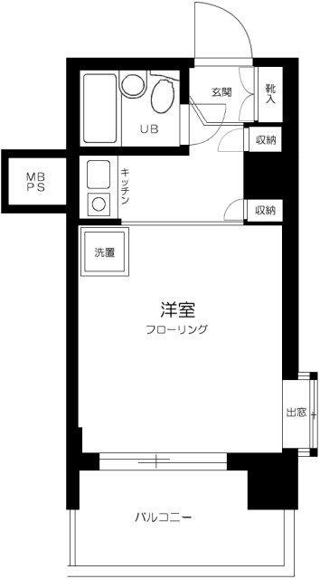 ライオンズマンション横浜第三(ワンルーム/3階)の間取り写真