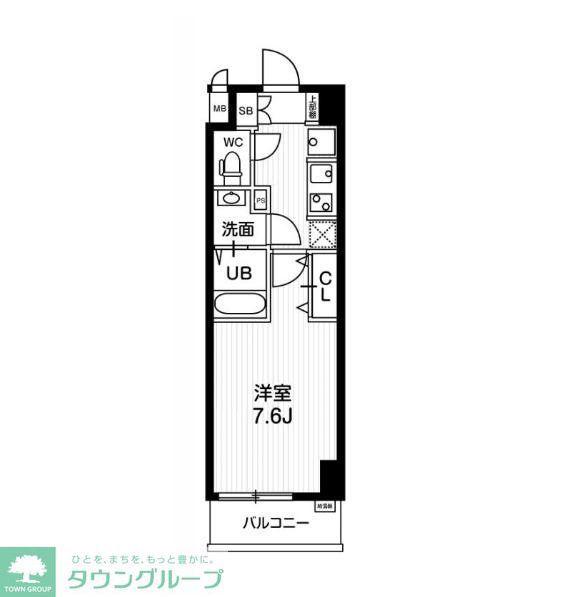 N-STAGE亀戸II(1K/5階)の間取り写真