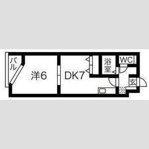 メイ・テラッセ中島丁(1DK/4階)の間取り写真