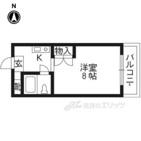 TO BE LIVING SAWADA(1K/4階)の間取り写真