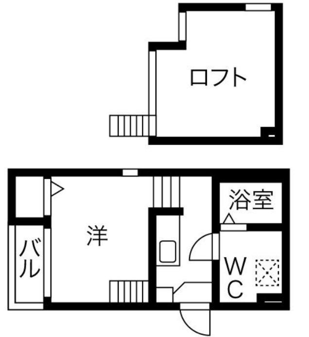 ディアコート新栄(1K/1階)の間取り写真
