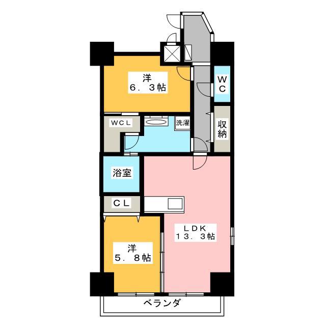 M・F・N ETERNITY(2LDK/7階)の間取り写真