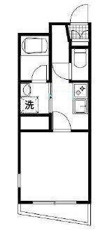 SOMEVALLE(1K/4階)の間取り写真