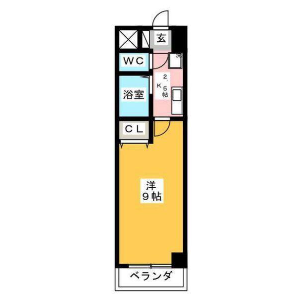 A・CITY朝日町(1K/5階)の間取り写真