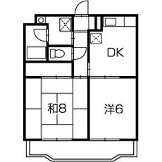 マンションアトランティスIII(2DK/3階)の間取り写真