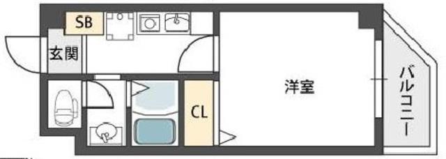 BRILLIANT浅香山(1K/3階)の間取り写真