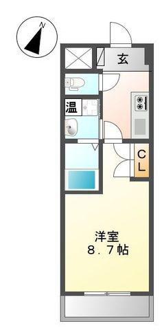 ワンダーランド(1K/2階)の間取り写真