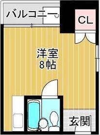 ヴィクトリアビル豊中(ワンルーム/3階)の間取り写真