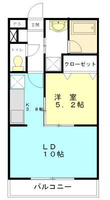 小田急小田原線 渋沢駅 徒歩20分 3階建 築16年(1LDK/3階)の間取り写真
