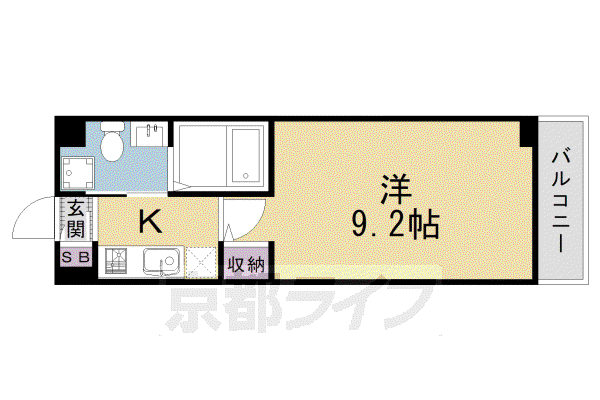 KNスクエア(1K/2階)の間取り写真
