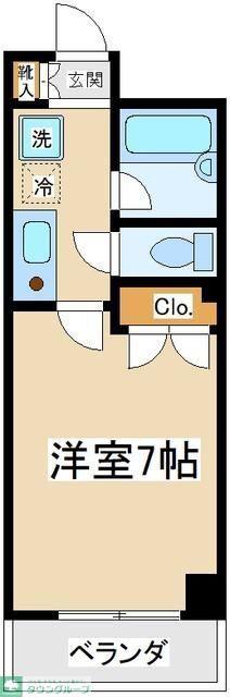 サンパラッツオ参番館(1K/6階)の間取り写真