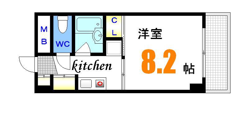 アイビースクエア横川(1K/3階)の間取り写真