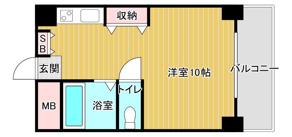 ハイツプリンス(ワンルーム/5階)の間取り写真