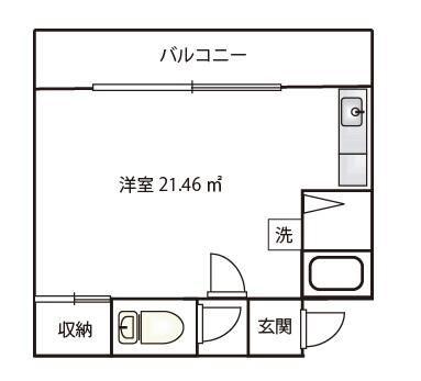 サンビーム(1K/3階)の間取り写真