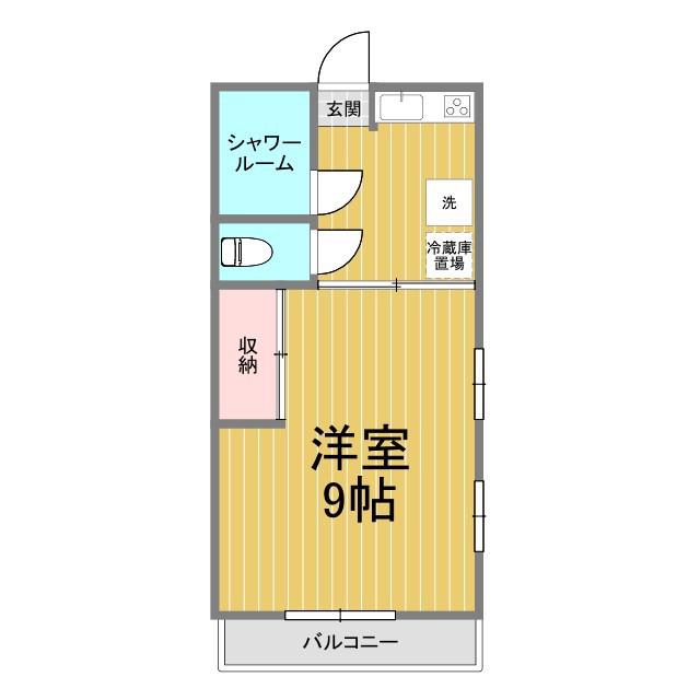あけぼのコーポ(1K/1階)の間取り写真