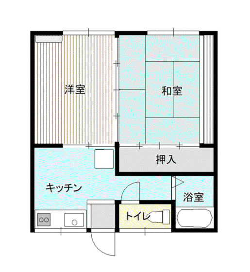 杉村アパート(2K/2階)の間取り写真