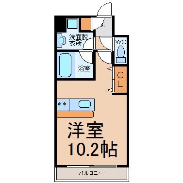 タウンライフ朝日が丘北(ワンルーム/3階)の間取り写真