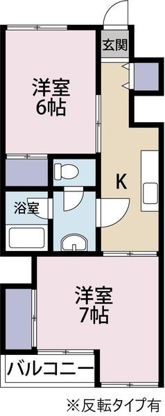 稲葉コーポ(2K/3階)の間取り写真