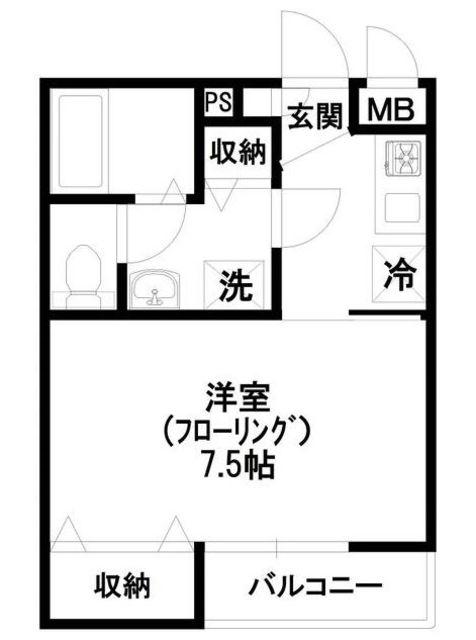 サンマルタアネックス(1K/2階)の間取り写真