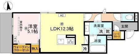 D-RESIDENCE安立(1LDK/2階)の間取り写真