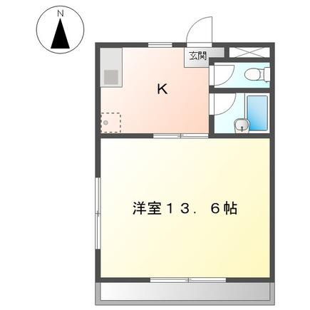 MYLIFE二本木(1DK/3階)の間取り写真