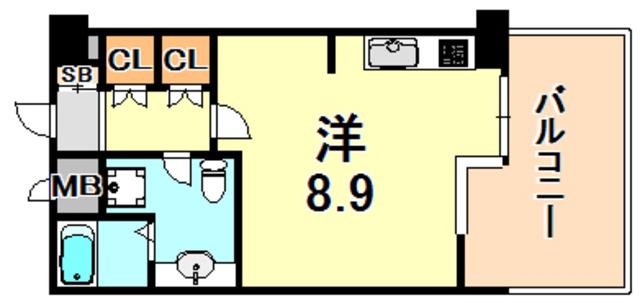 ソフィットクラブ(ワンルーム/6階)の間取り写真