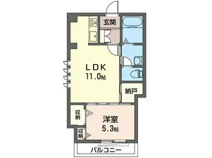 エポラール・クルール(1LDK/1階)の間取り写真