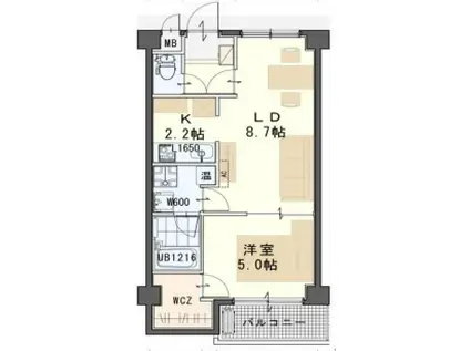 クレセール203(1LDK/1階)の間取り写真