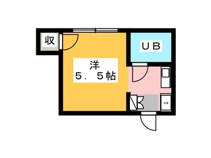 パラスト谷口(ワンルーム/1階)の間取り写真