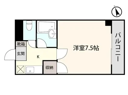 アシスト宇都宮マンション(1K/2階)の間取り写真