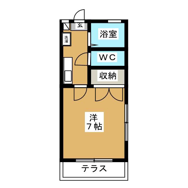 メゾン栄和(1K/1階)の間取り写真