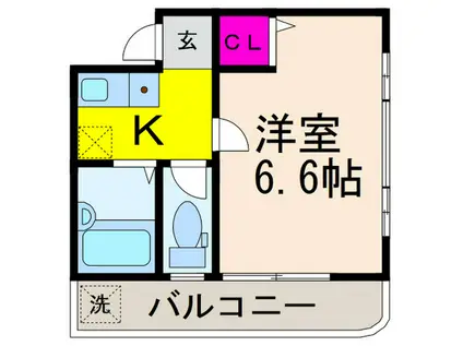 SAMURAI.S21(1K/2階)の間取り写真