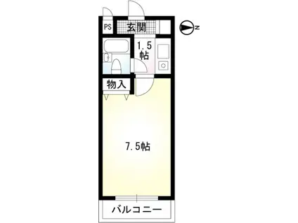 TWIN HOTARUNOII(1K/3階)の間取り写真