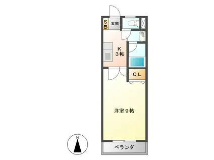 堀田ハイツ(1K/1階)の間取り写真