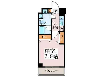 REALIZE蒲田II(1K/5階)の間取り写真