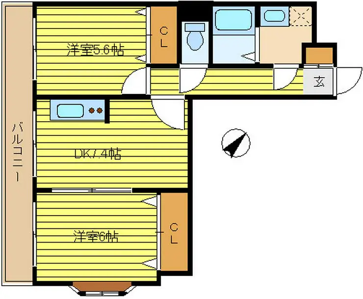 グレース壱番館 2階階 間取り