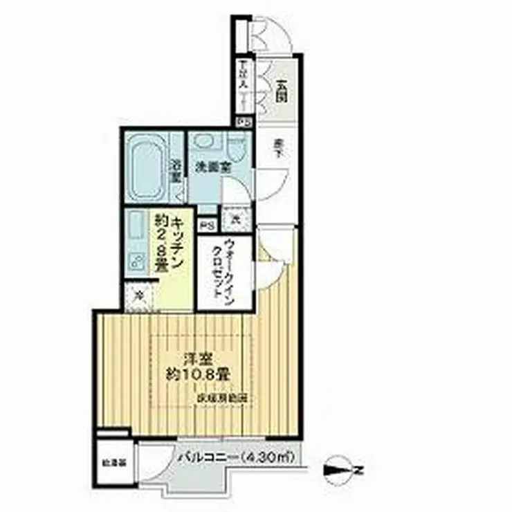 エクティ神山町 1階階 間取り