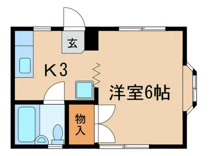 メゾンド ヴィラージュ(1K/2階)の間取り写真