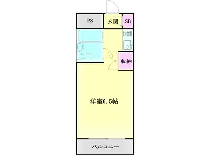 細川マンション(ワンルーム/5階)の間取り写真