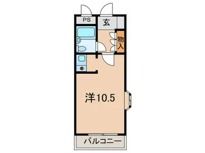 マンションセレクト(ワンルーム/2階)の間取り写真