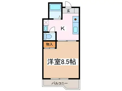 コートドール花岡(1K/1階)の間取り写真