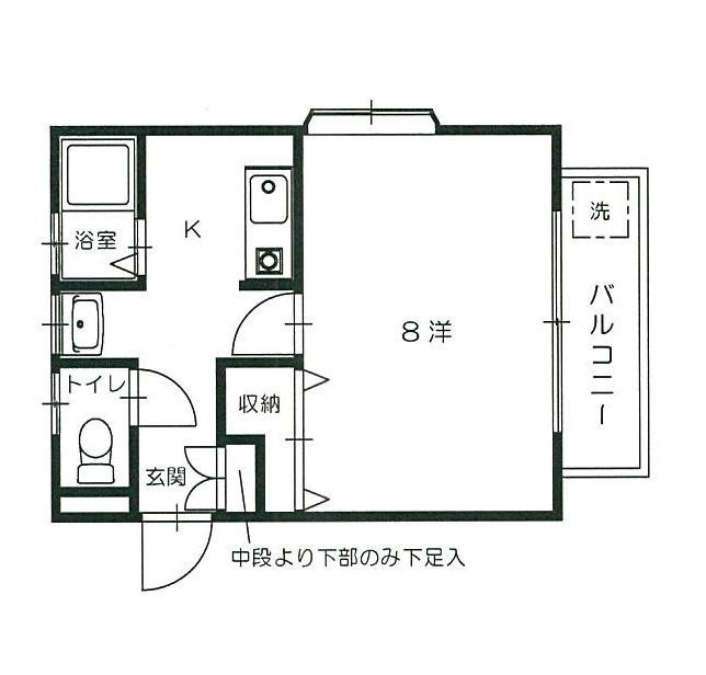 サファイアハイツ(1K/1階)の間取り写真