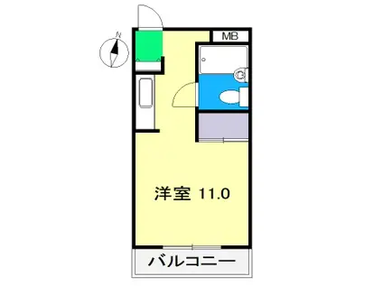 アーバンボックス(1K/3階)の間取り写真