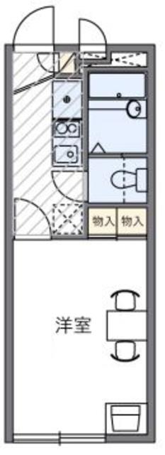 レオパレスクレール籠池(1K/2階)の間取り写真