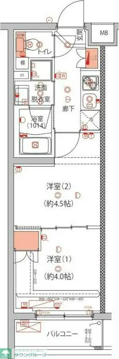ハーモニーレジデンス中野本町パークサイド 3階階 間取り