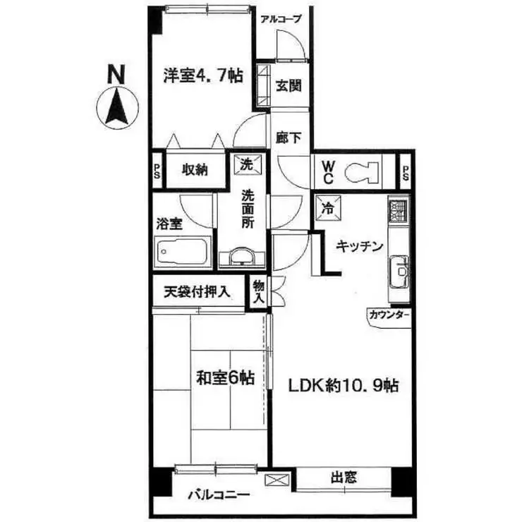 川口幸町パーク・ホームズ 5階階 間取り