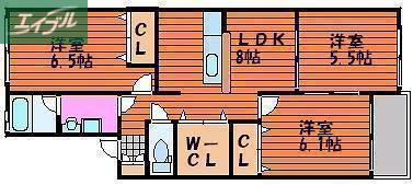 SMART LIFE(3LDK/2階)の間取り写真
